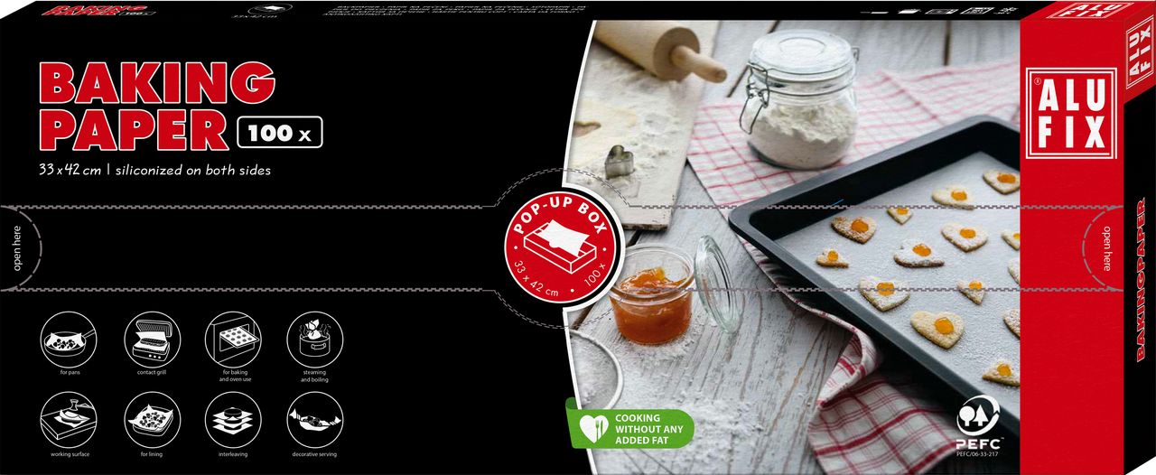 Papír na pečení 33 x 42 cm 100 ks