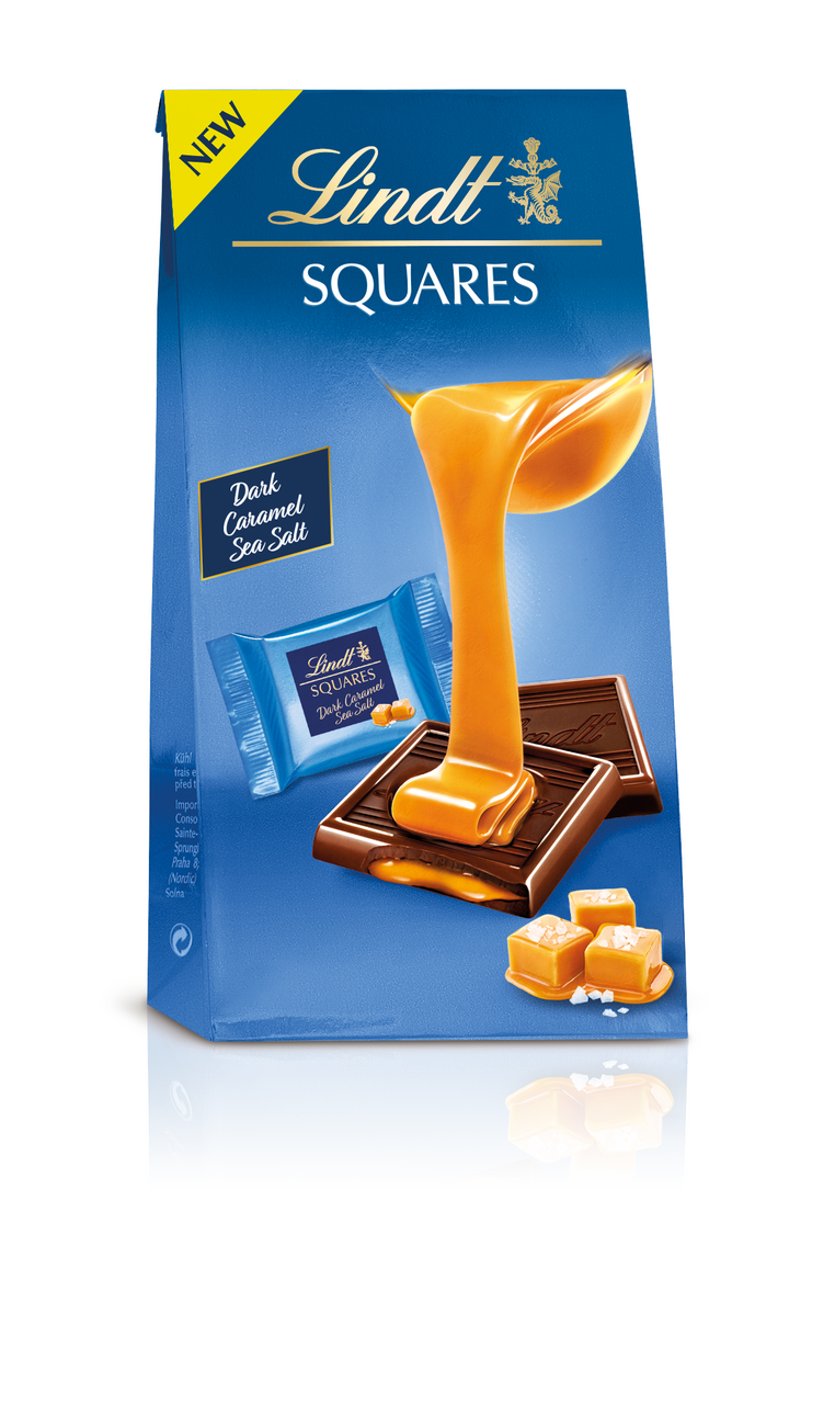 Lindt Squares caramel sea salt 144 g