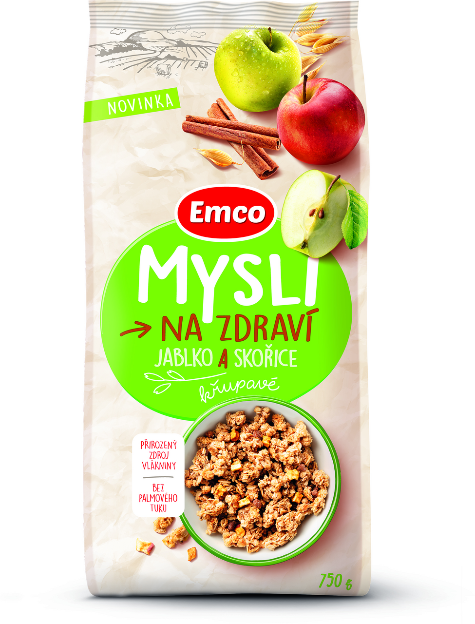 Emco Mysli jablko skořice 750 g