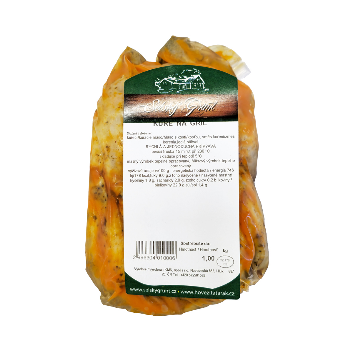 Kuře celé grilované Sous-vide chlaz. cca 1 kg