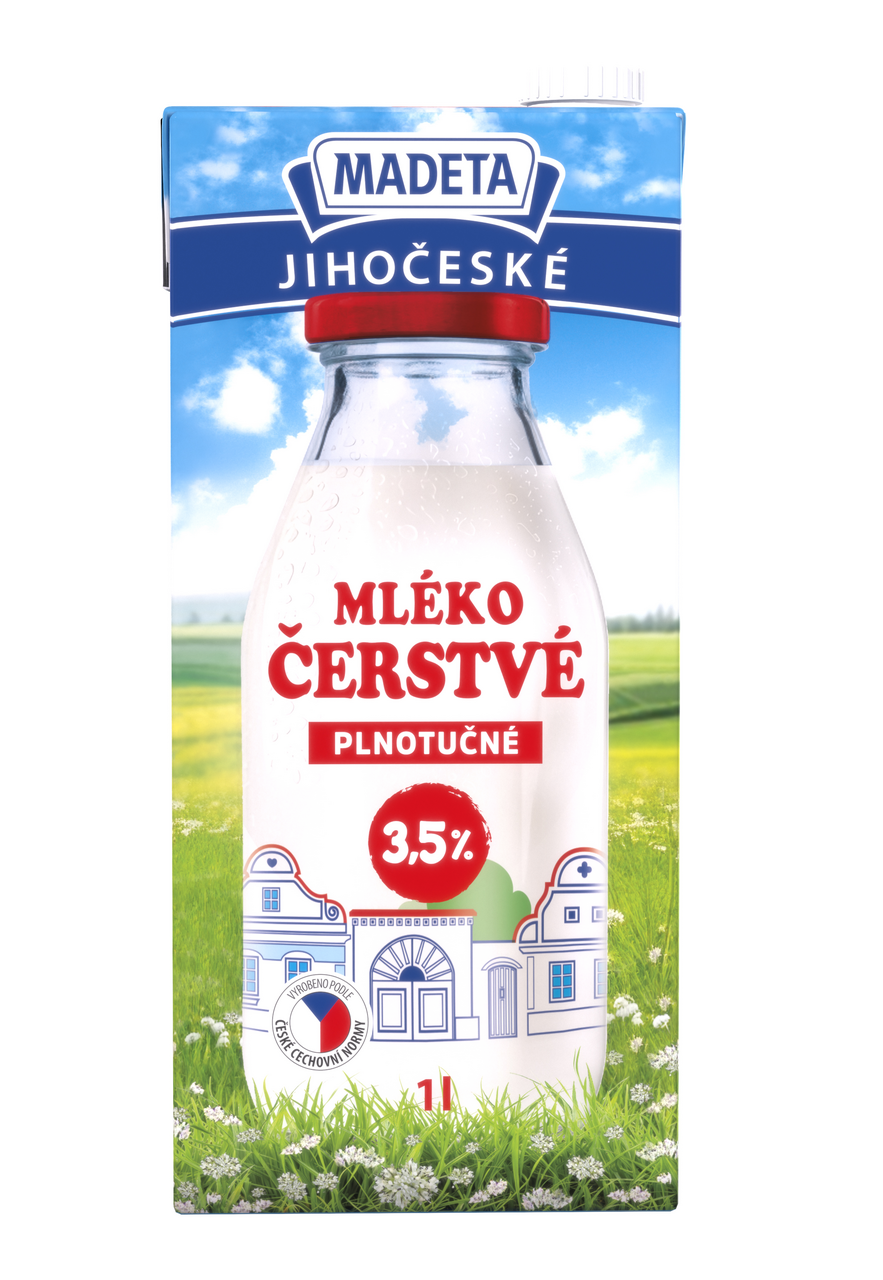 MADETA Jihočeské Mléko čerstvé 3,5 % 12 x 1 l