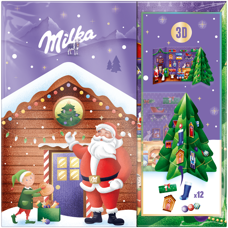 Milka Pop Up adventní kalendář 163 g