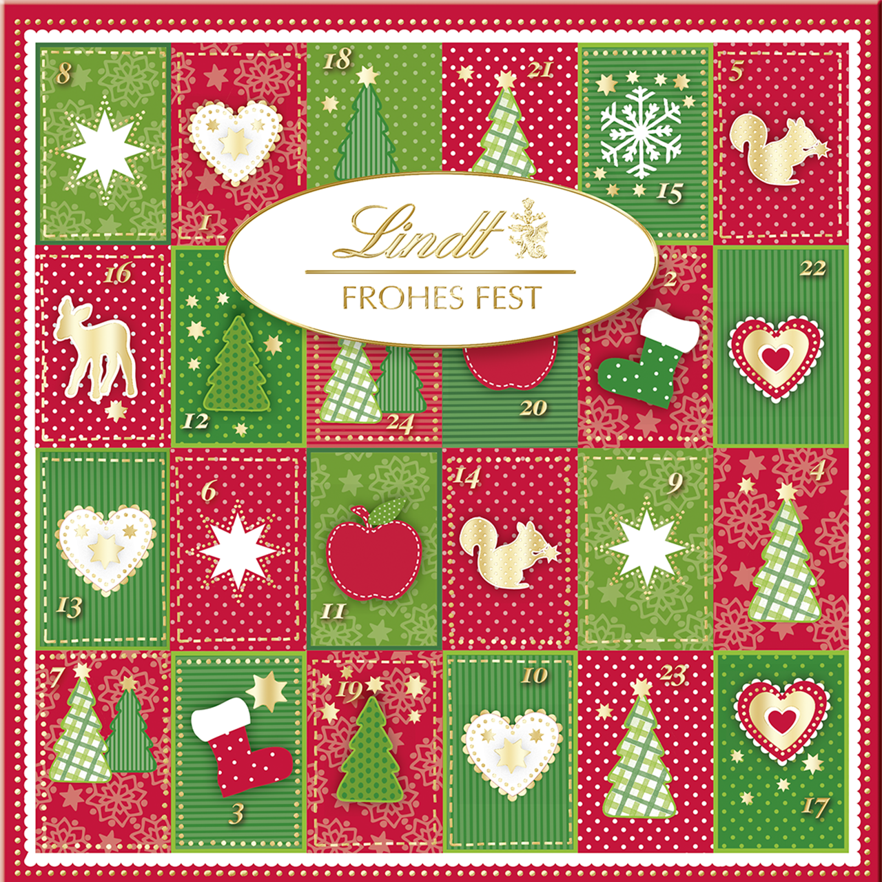 Lindt Adventní kalendář Merry Xmas 115 g