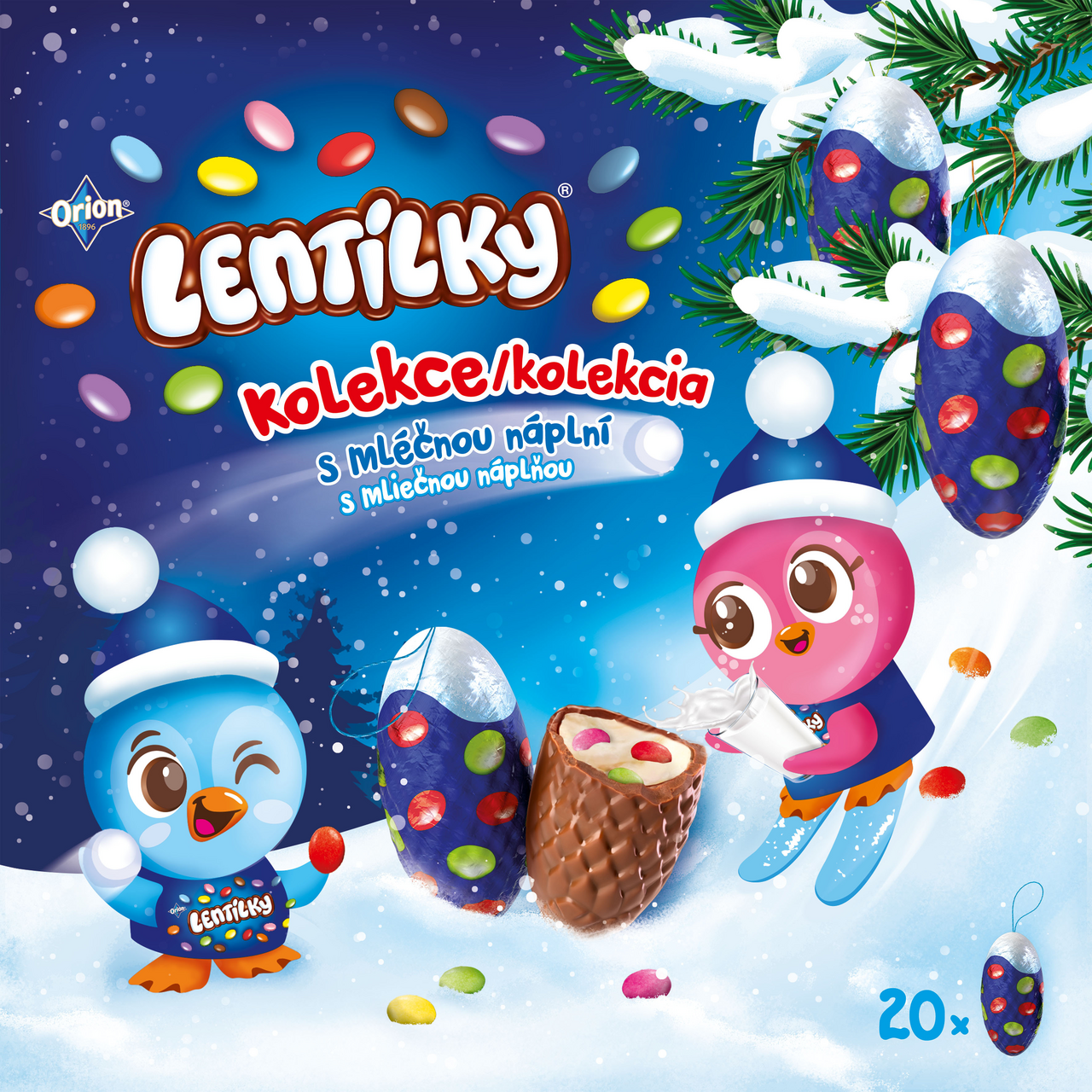 Orion Lentilky kolekce Vánoční 350 g