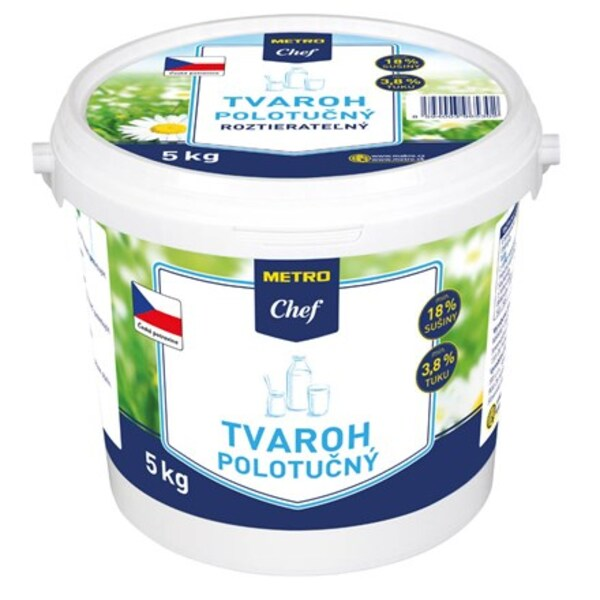 METRO Chef Tvaroh polotučný min. 18% chlaz. 5 kg kbelík