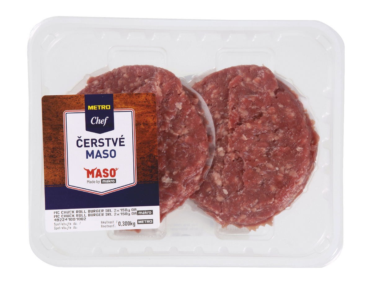METRO Chef Chuckroll Burger IRL ochranná atmos. chlaz. 2 x 150 g