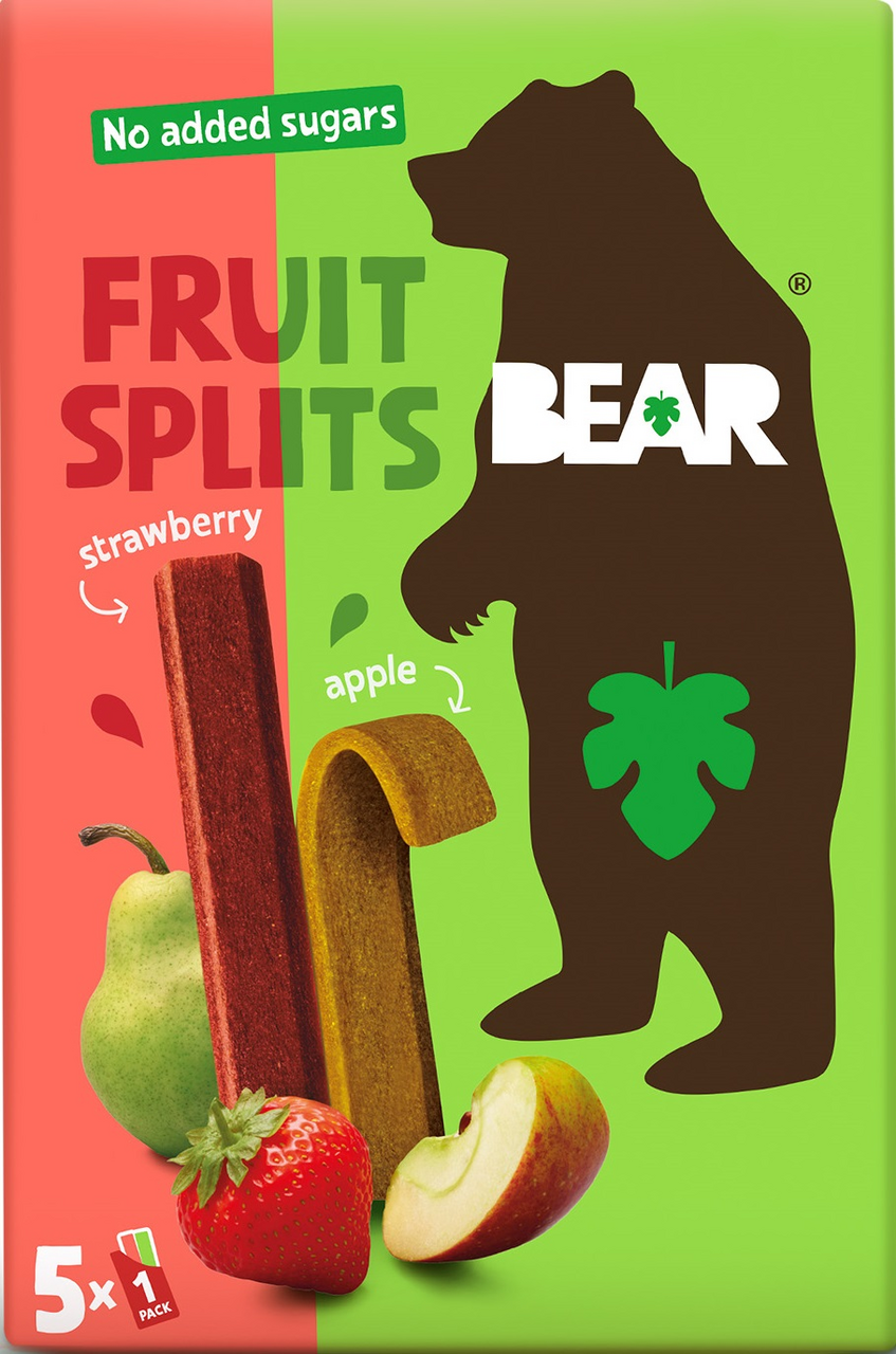 lotus BEAR Splits jahoda jablko 5 x 20 g