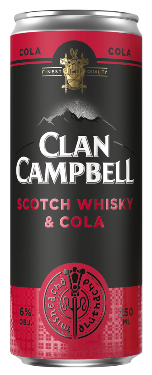 STOCK Clan Campbell & Cola Ready To Drink 6 % 4 x 250 ml