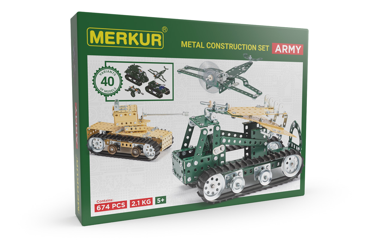Merkur Army Set 674 ks 40 modelů