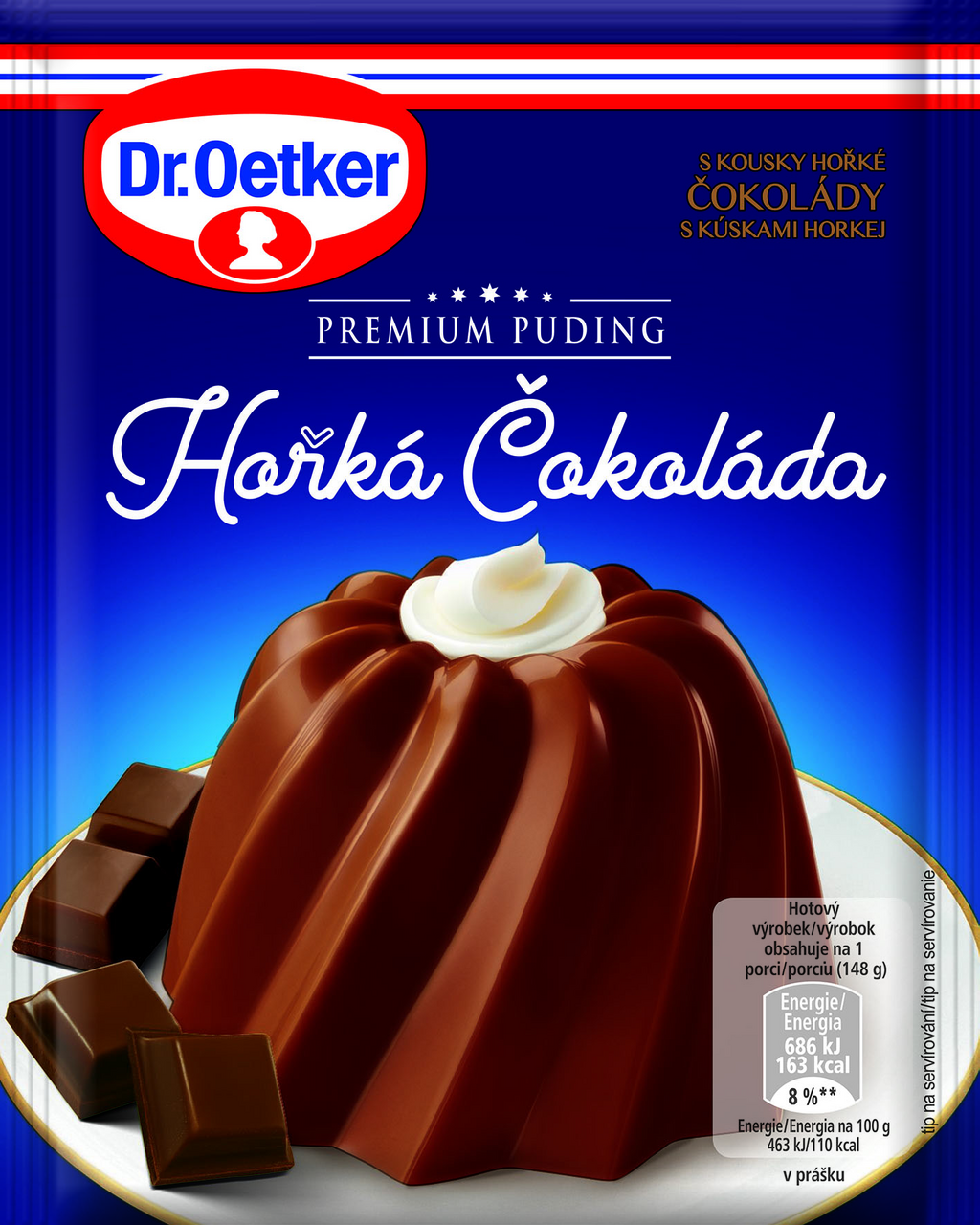 Dr. Oetker Premium Puding hořká čokoláda 52 g