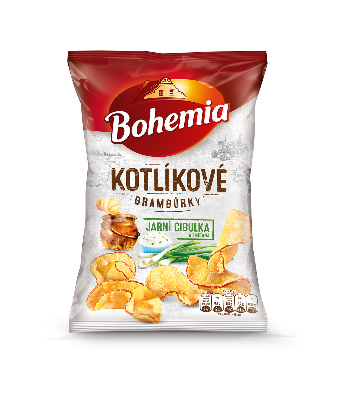 Bohemia Kotlíkové brambůrky cibule smetana 100 g