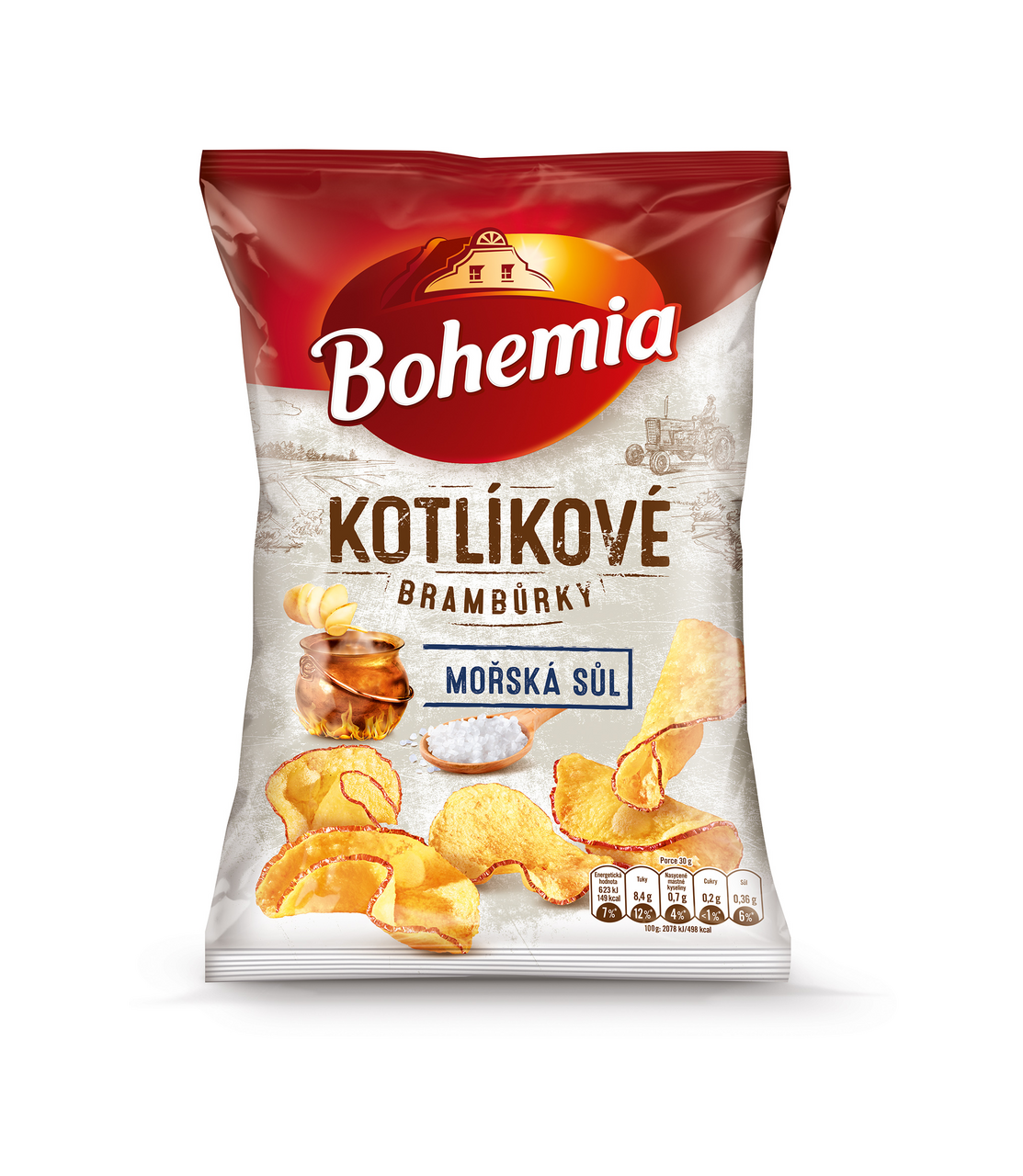 Bohemia Kotlíkové brambůrky mořská sůl 100 g