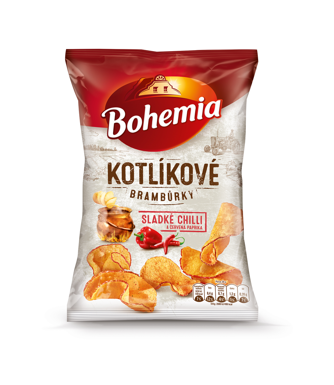 Bohemia Kotlíkové brambůrky sladké chilli paprika 100 g