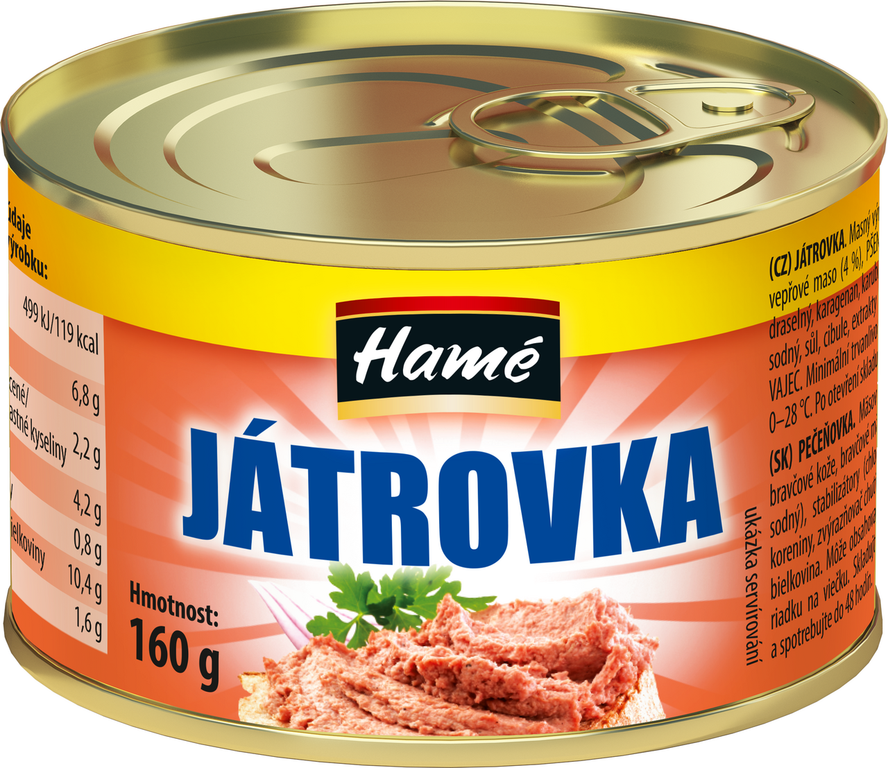 Hamé Játrovka paštika 10 x 160 g