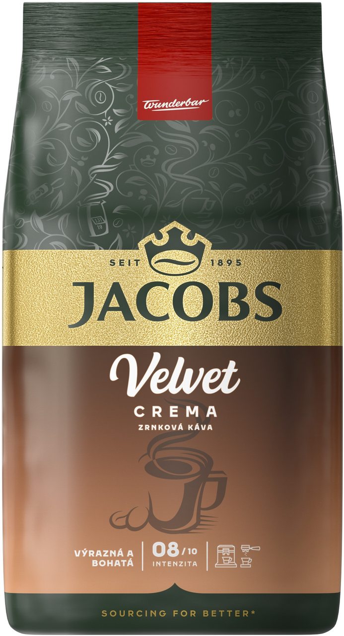 JACOBS Velvet Crema káva zrno 1 kg