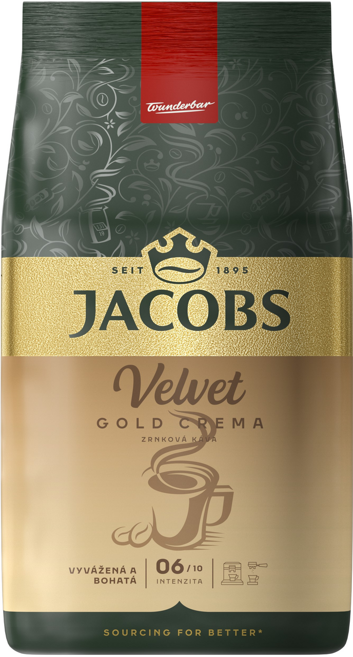 JACOBS Velvet Gold Crema káva zrno 1 kg