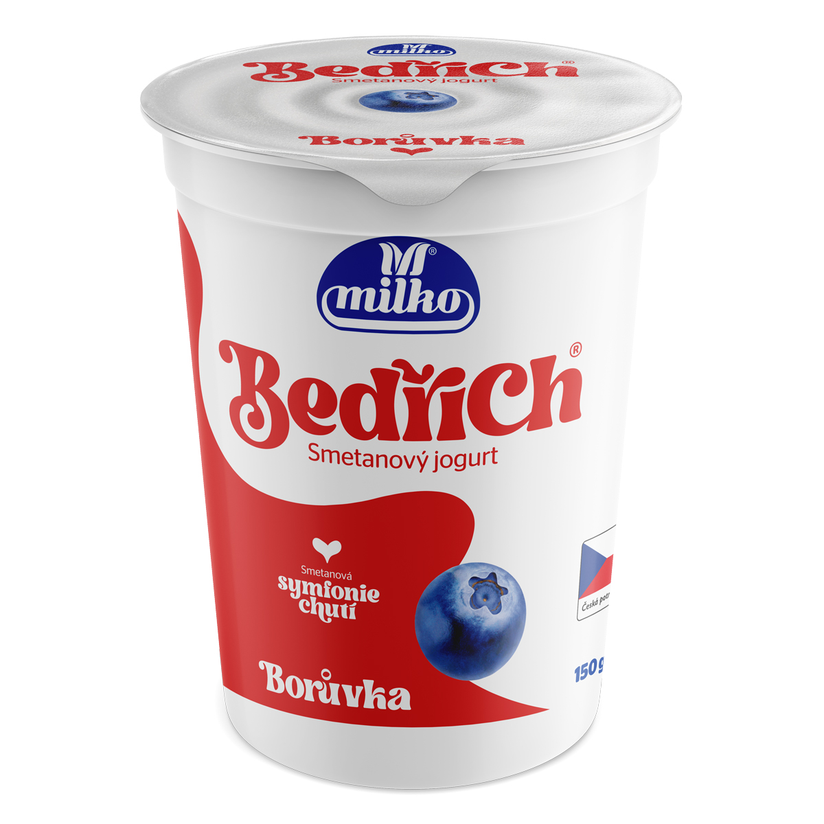 milko Bedřich Jogurt smetanový borůvka chlaz. 10 x 150 g