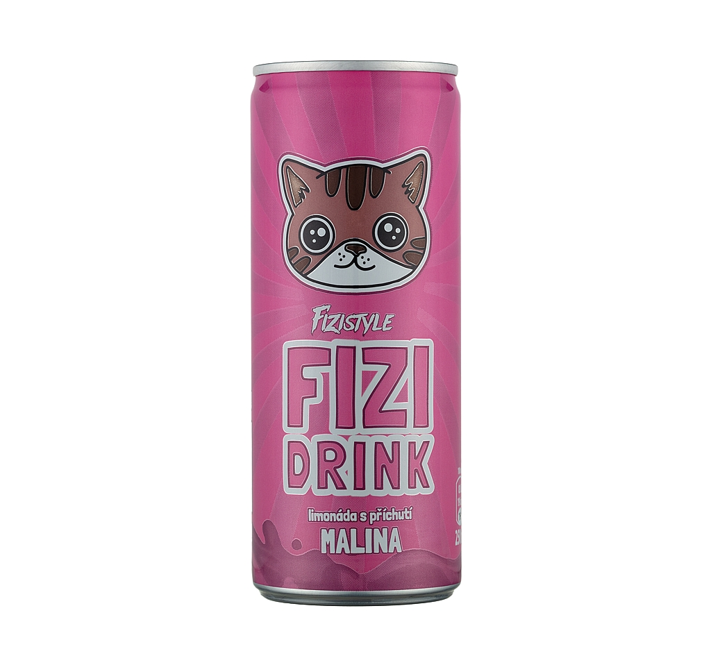 FIZI DRINK malina 6 x 250 ml plech