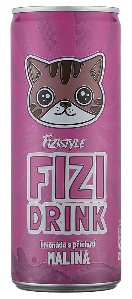 FIZI DRINK malina 6 x 250 ml plech