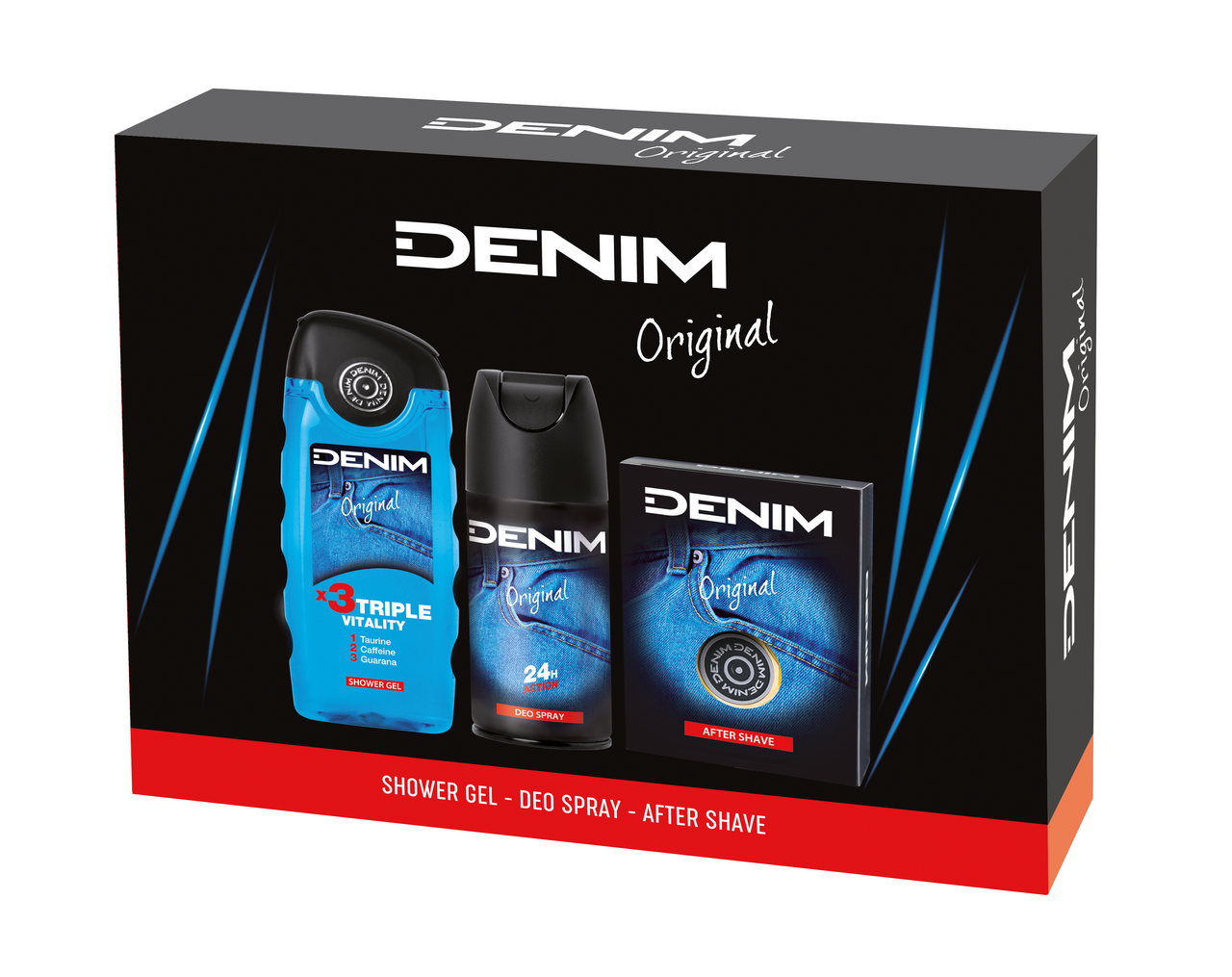 DENIM Original dárková sada (voda po hol. 100 ml + SG 250 ml + deo sprej 150 ml)