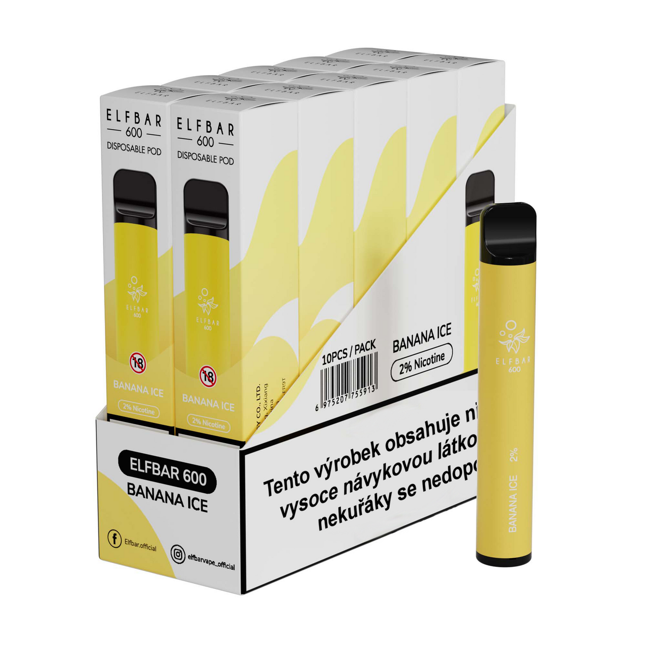 ELF BAR Banana Ice kolek Q/R 10 ks