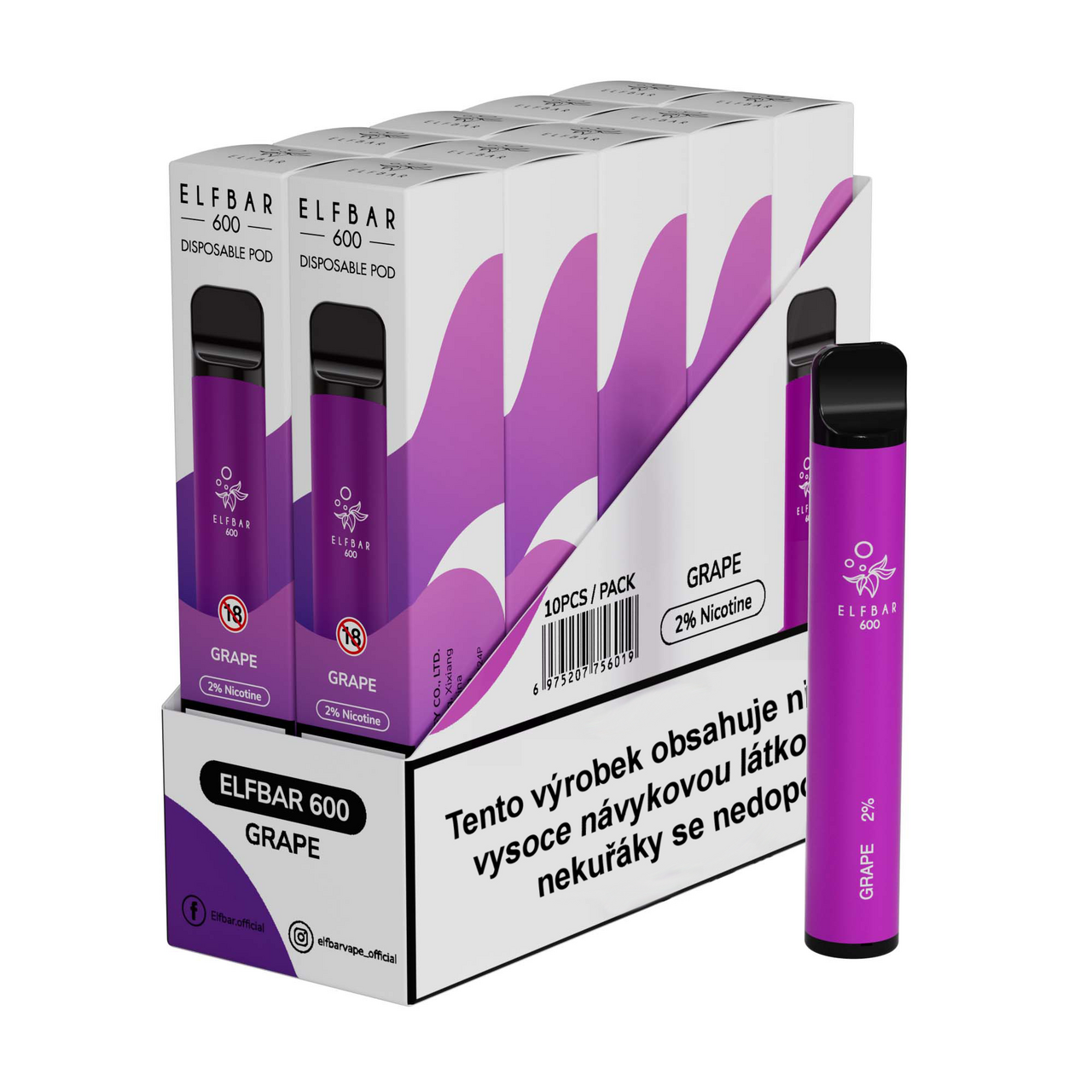 ELF BAR Grape kolek Q/R 10 ks