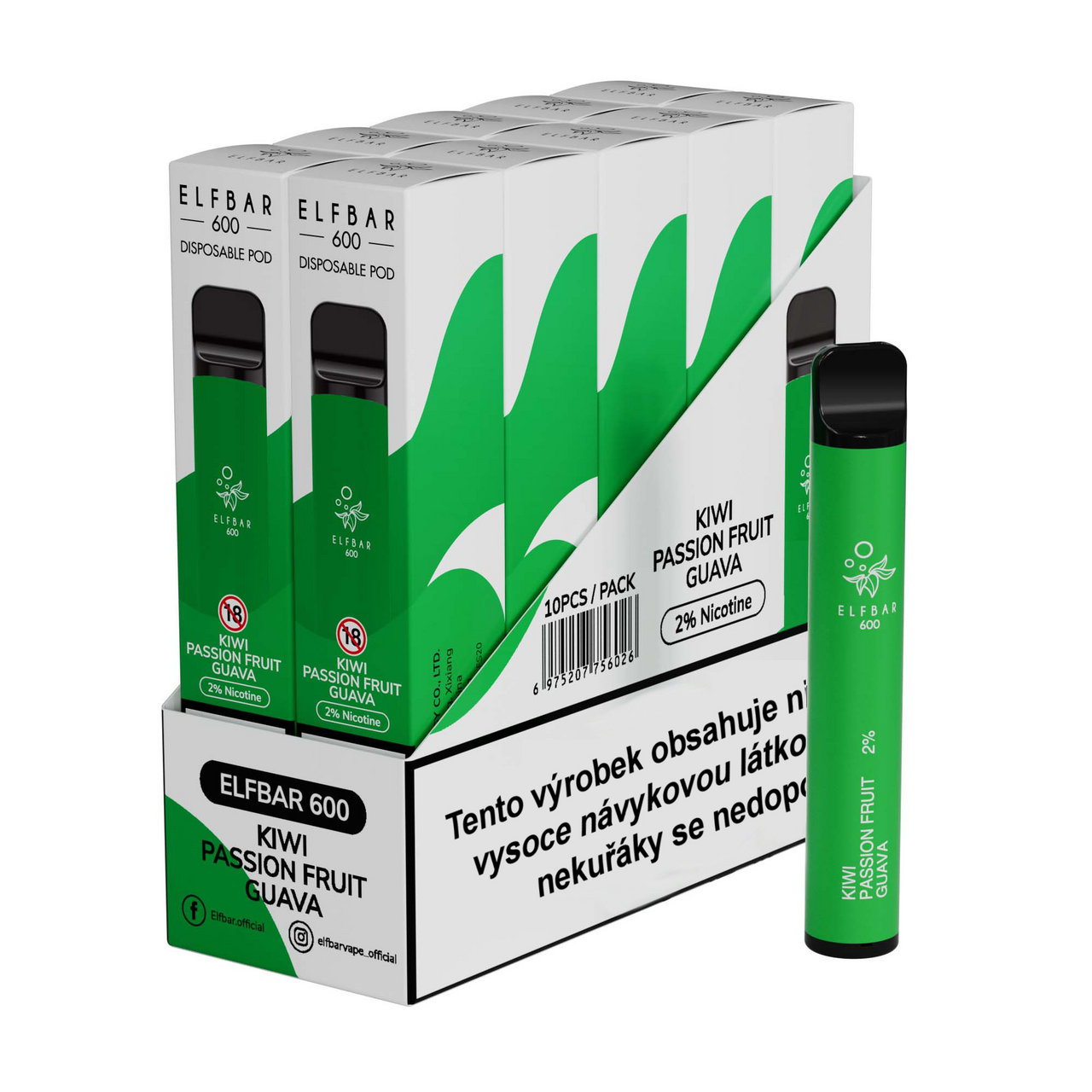 ELF BAR Kiwi Passion Fruit Guava kolek Q/R 10 ks