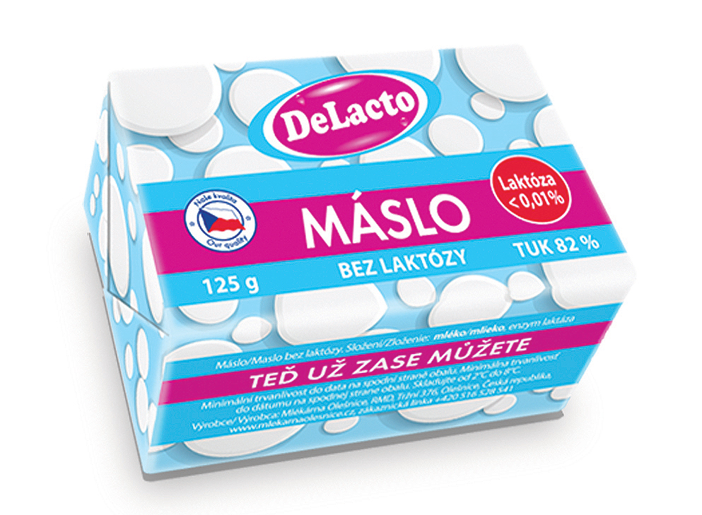DeLacto Máslo bez laktózy chlaz. 125 g