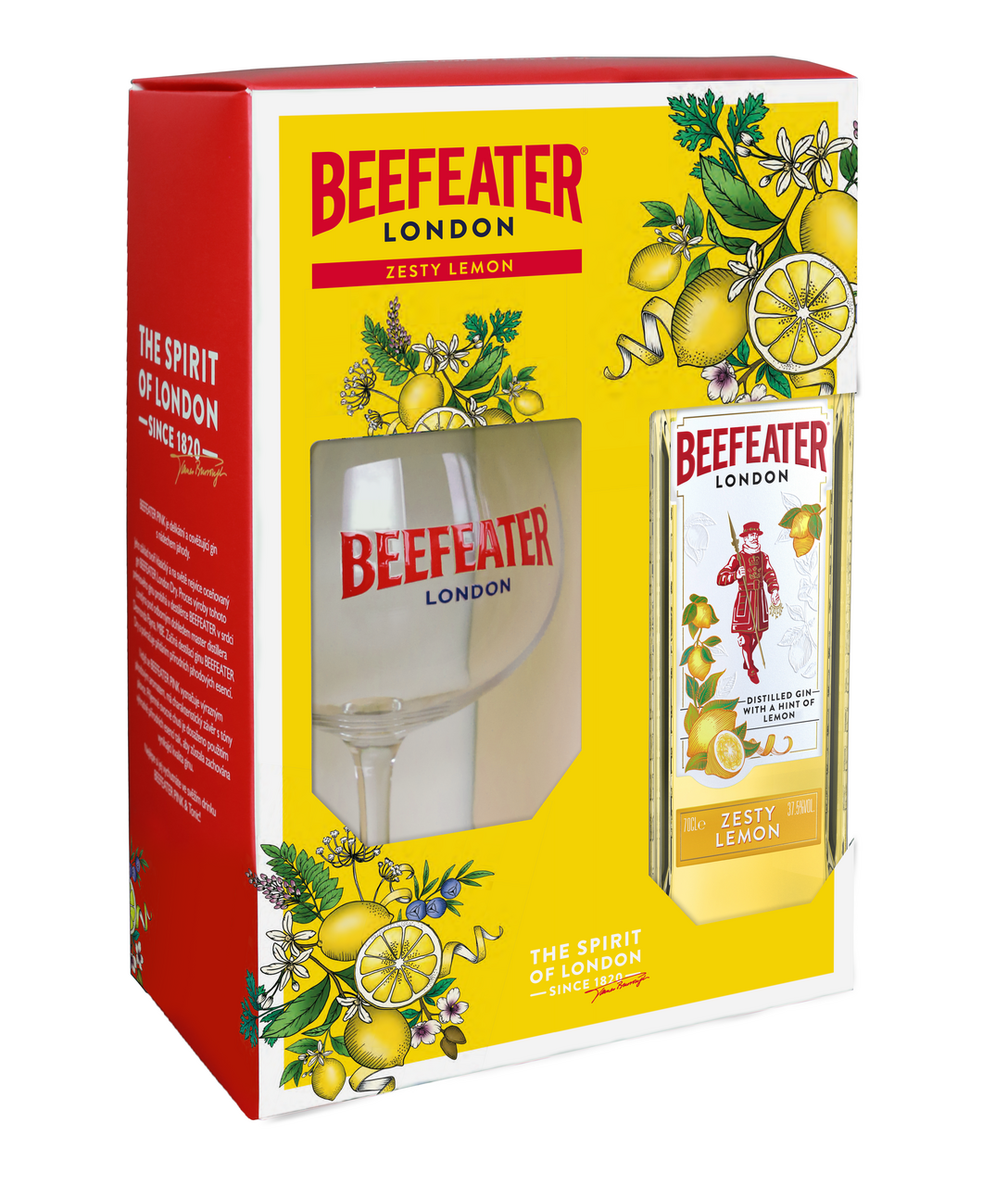 BEEFEATER Zesty Lemon 37,5 % 700 ml + sklenice