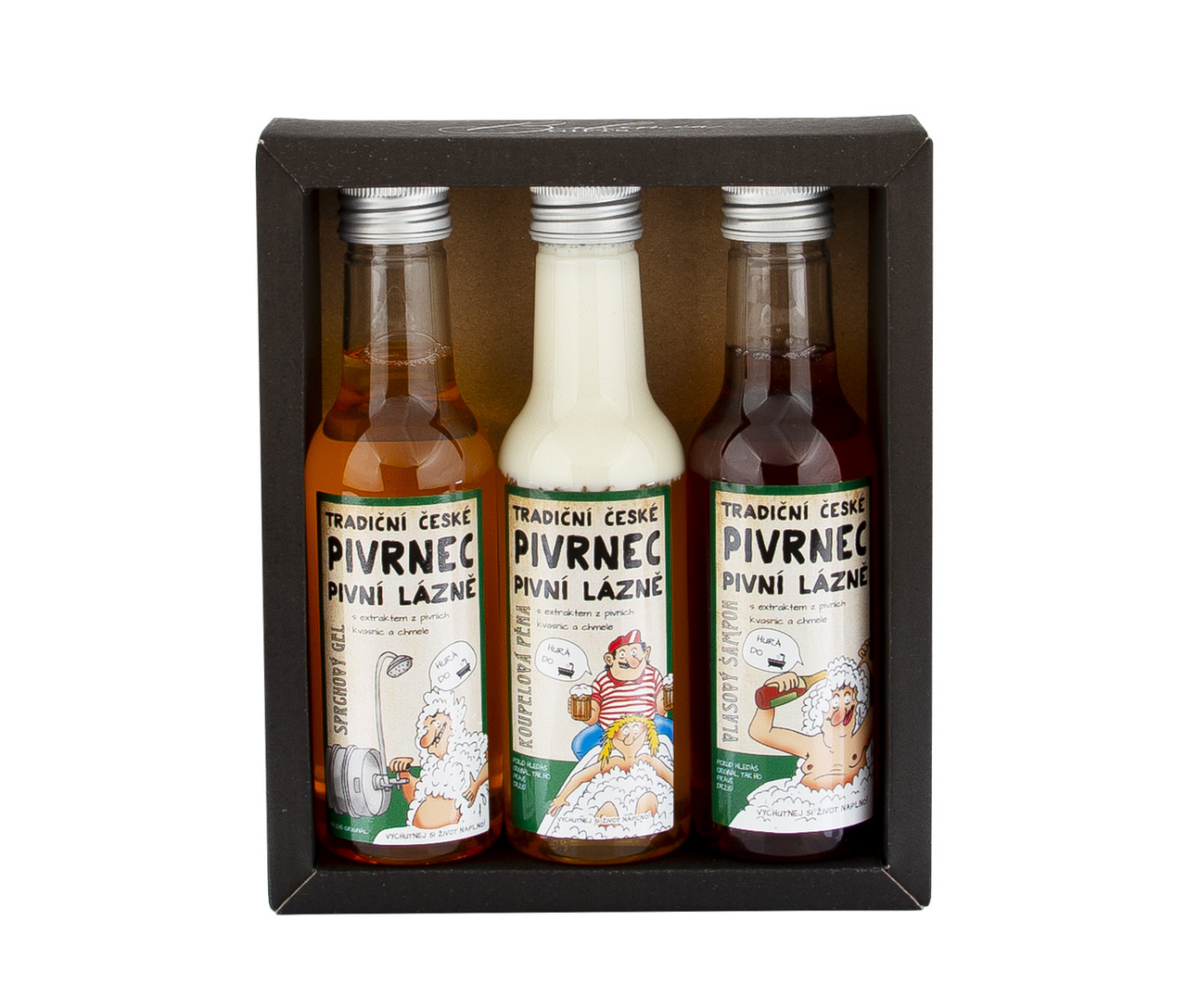 Pivní lázně dárková sada (šampon 200 + SG 200 ml + pěna 200 ml)