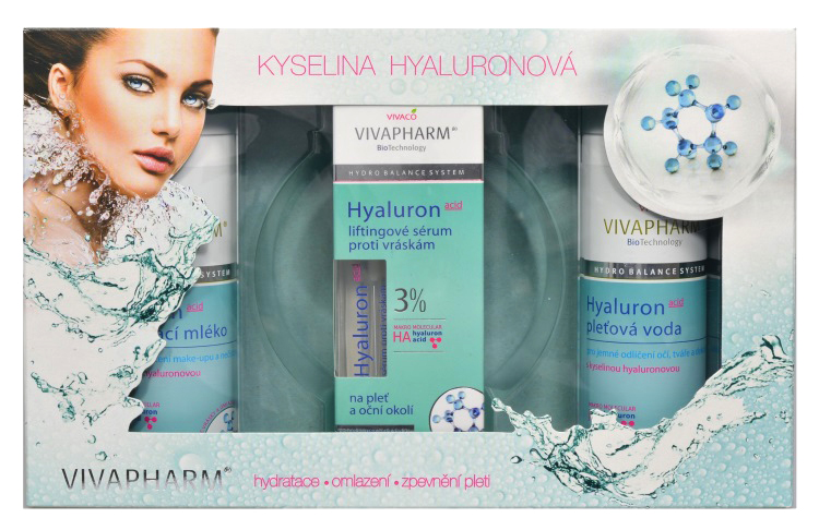 Hyaluron dárková sada (pleť. voda 200 ml + odlič. mléko 200 ml + sérum 30 ml)