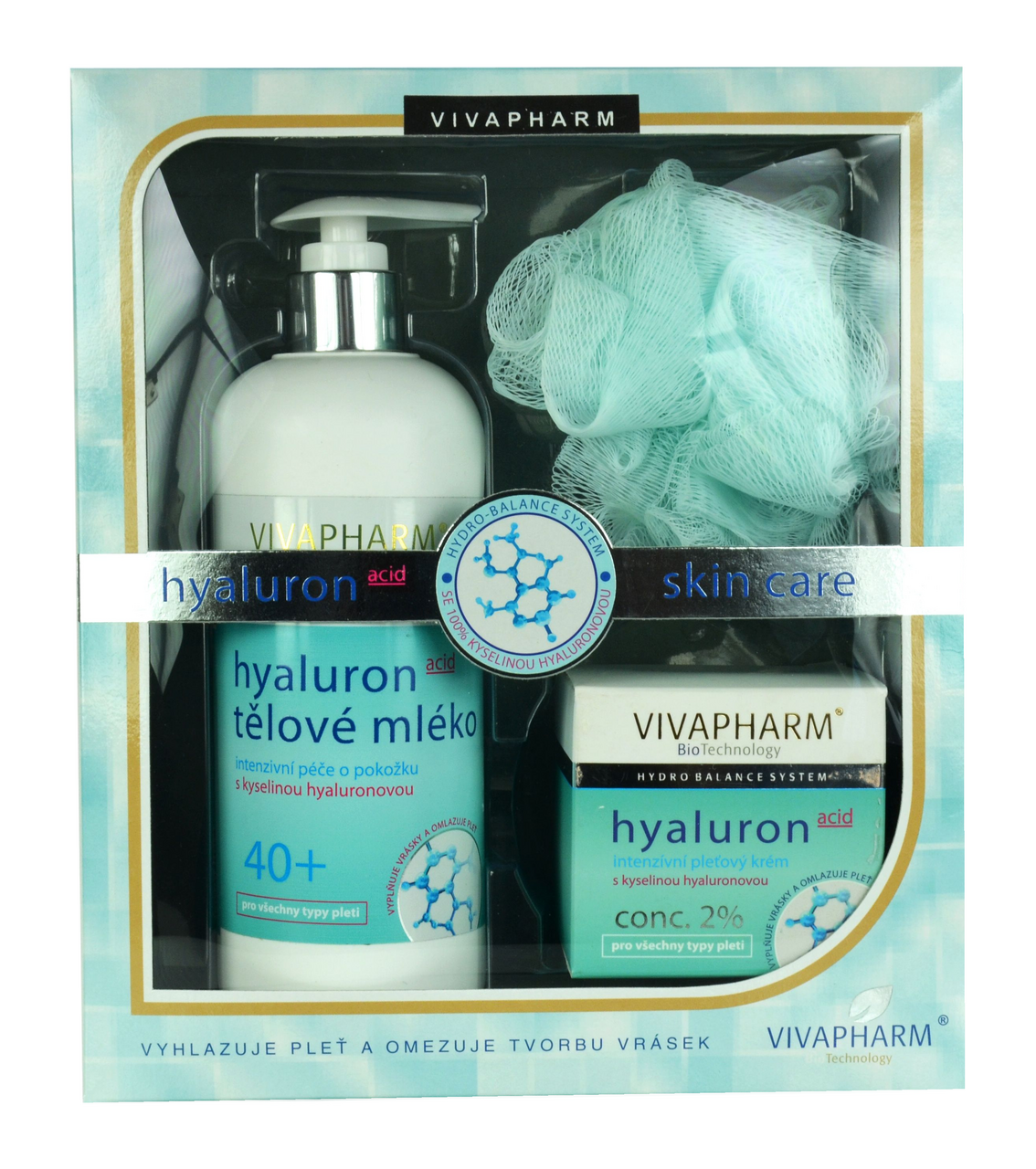 Hyaluron dárková sada (pleť. krém 50 ml + těl. mléko 400 ml + dárek)