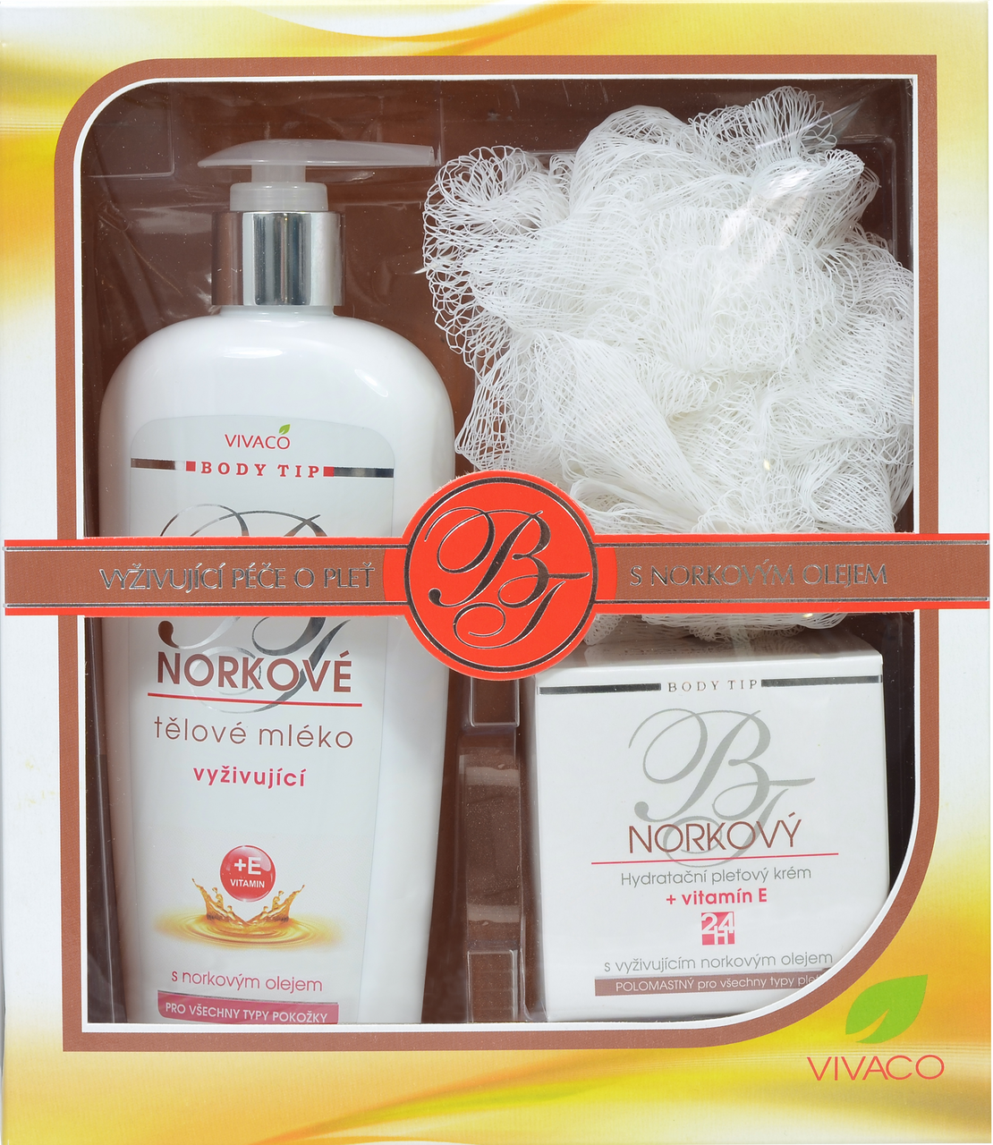 Norkový olej dárková sada (pleť. krém 50 ml + těl. mléko 400 ml + dárek)