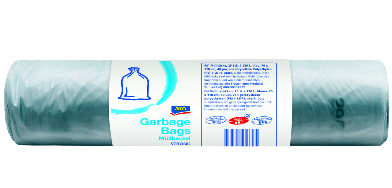 aro Pytle na odpad silné 120 l modré 25 ks
