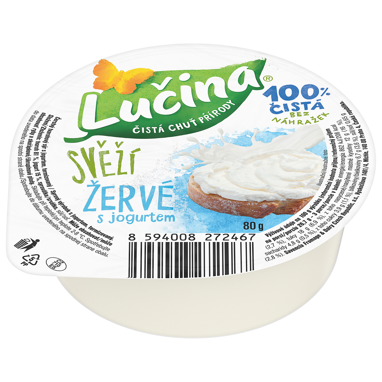 Lučina Svěží žervé jogurt 8 x 80 g