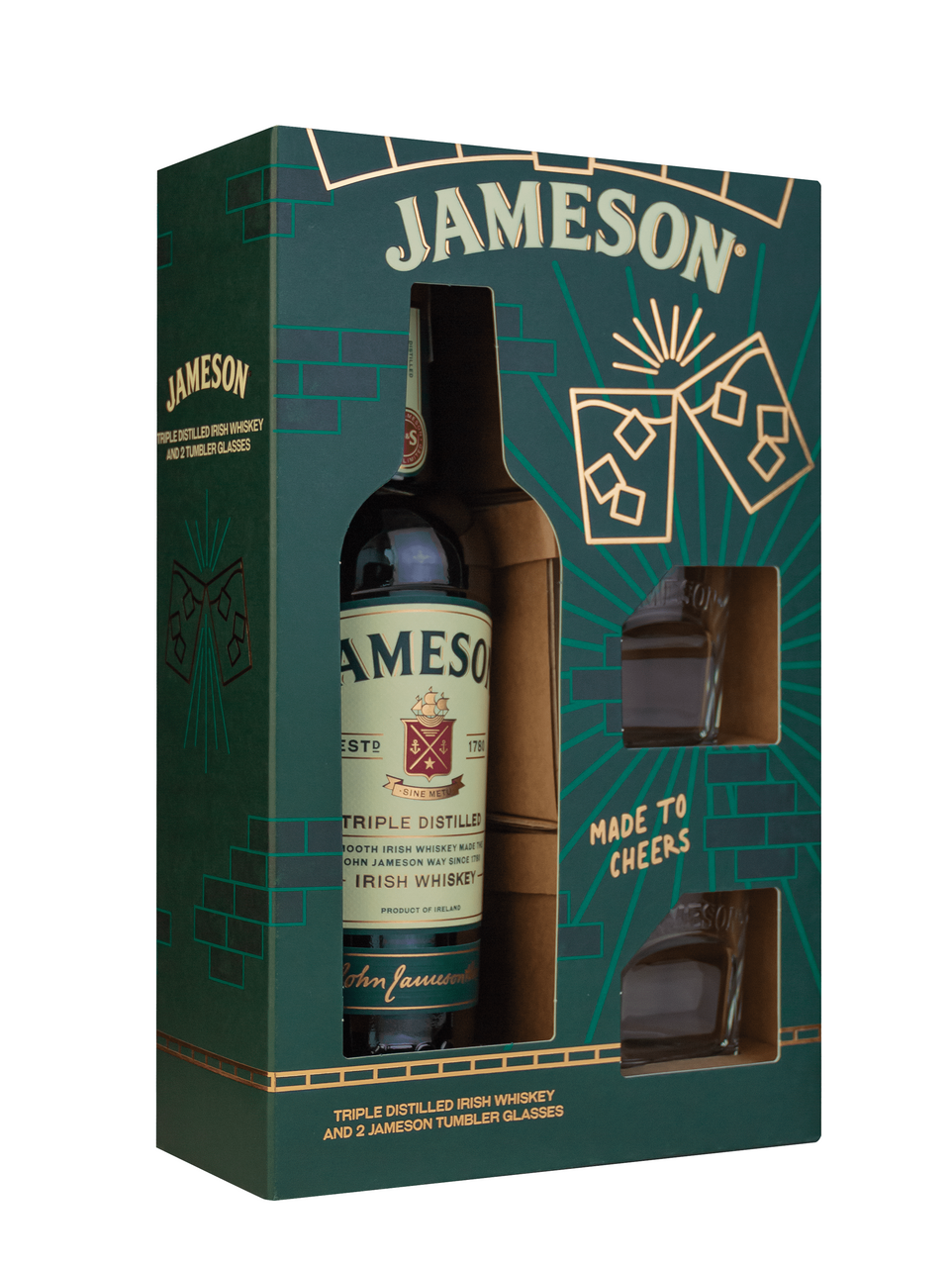 JAMESON 40 % 700 ml + sklo 2 ks