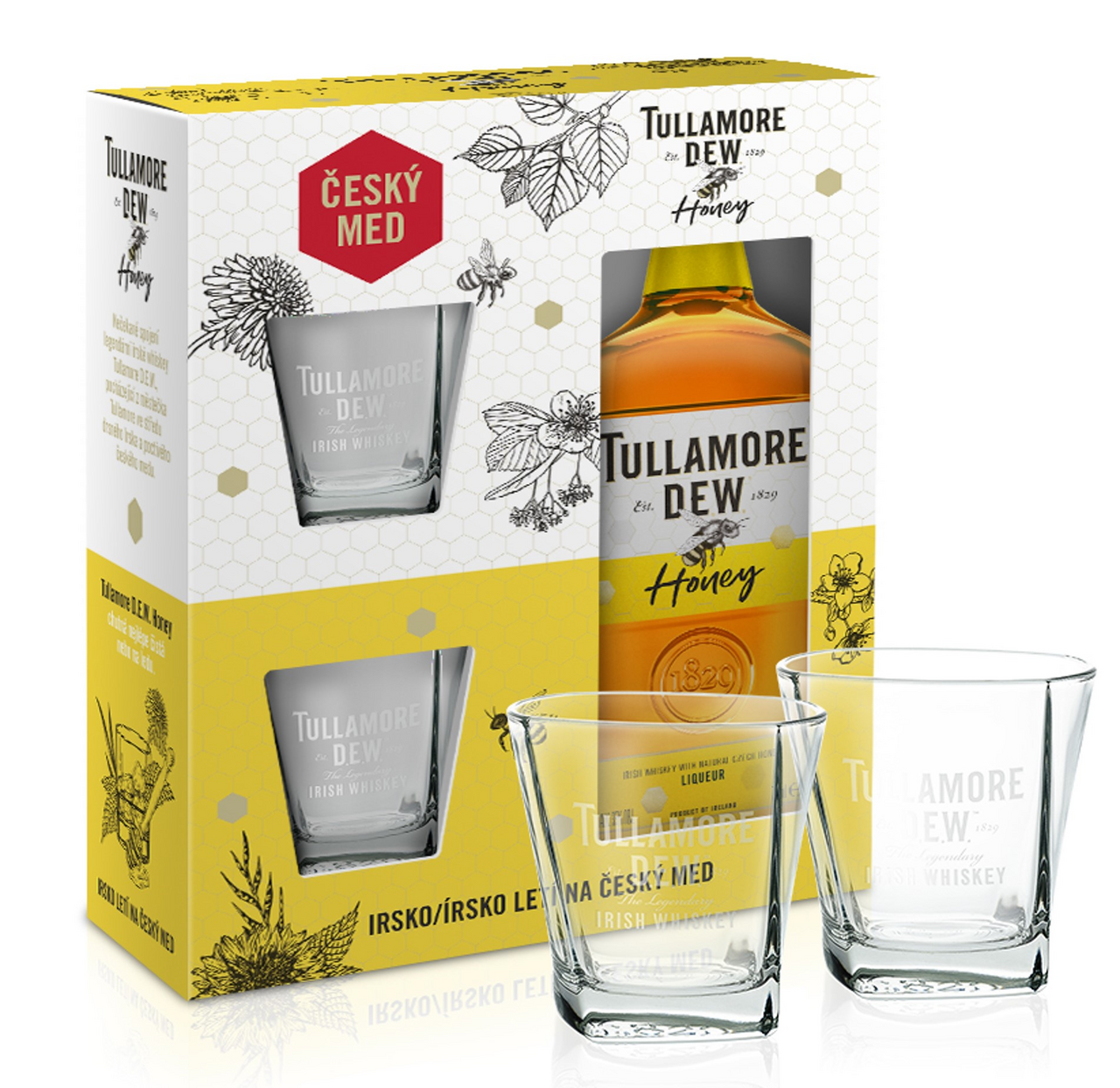 TULLAMORE DEW Honey 35 % 700 ml + sklo 2 ks