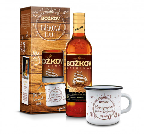 BOŽKOV 37,5 % 500 ml + plecháček 1 ks