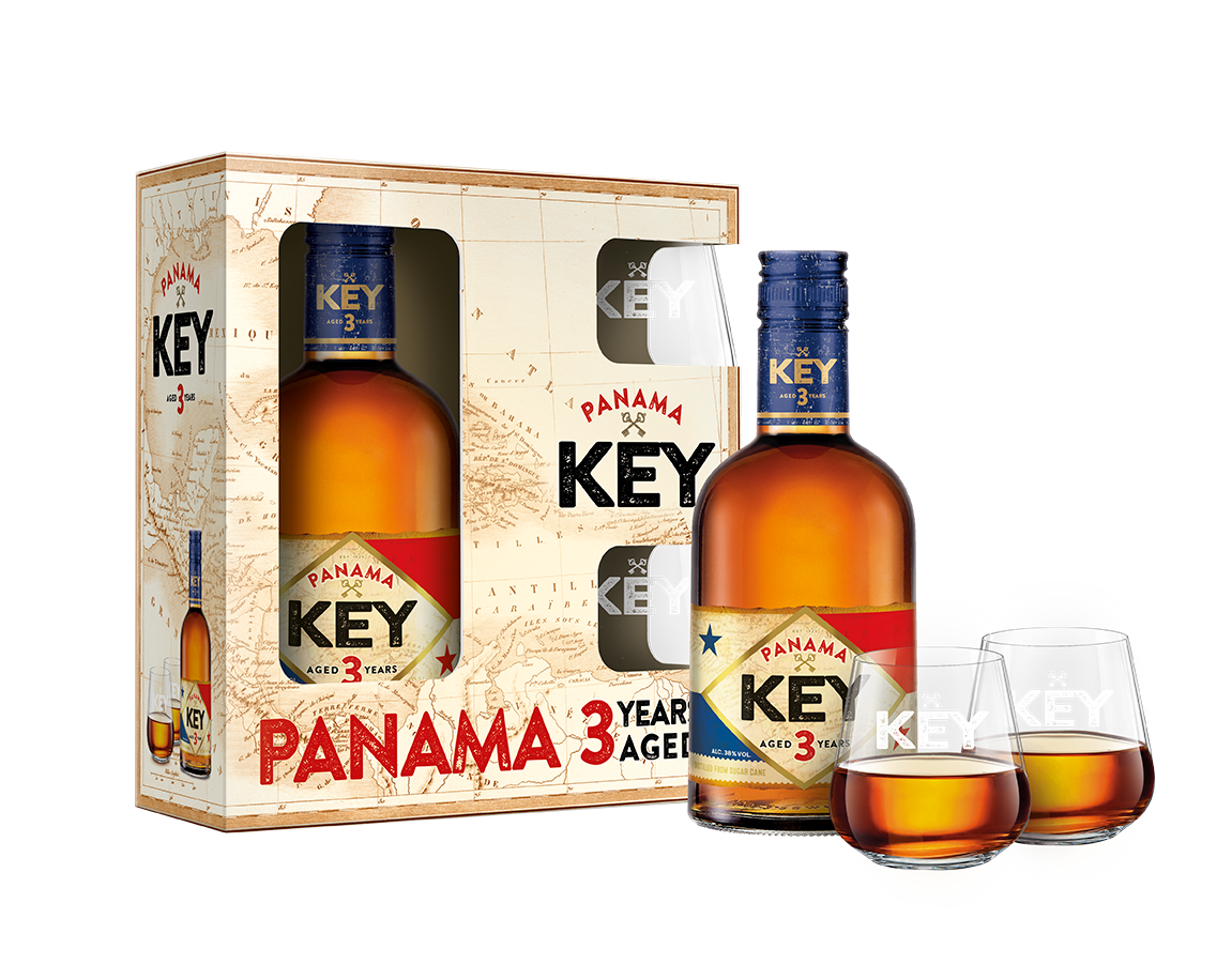 KEY Panama 38 % 500 ml + sklo 1 ks