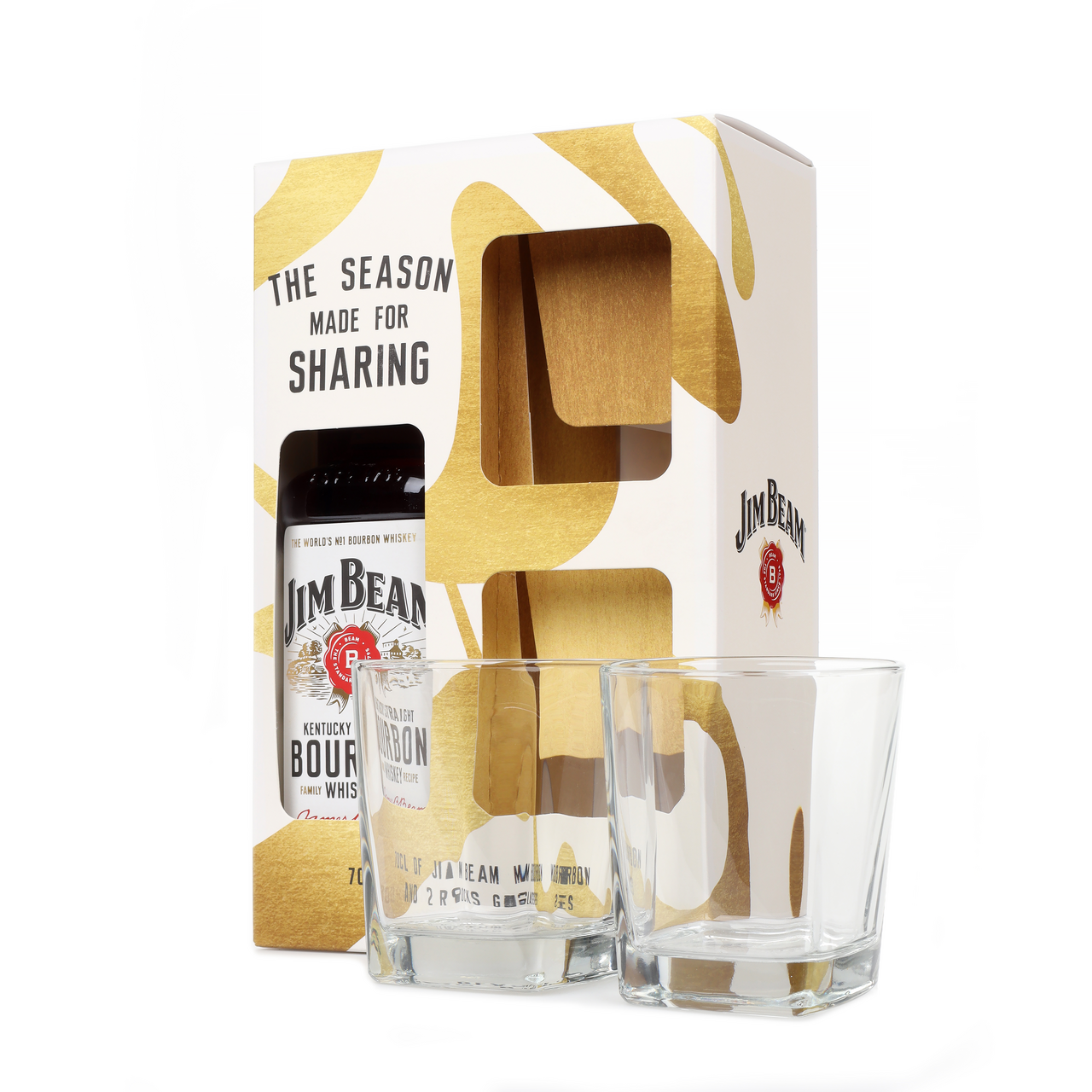 JIM BEAM 40 % 700 ml + sklo 1 ks