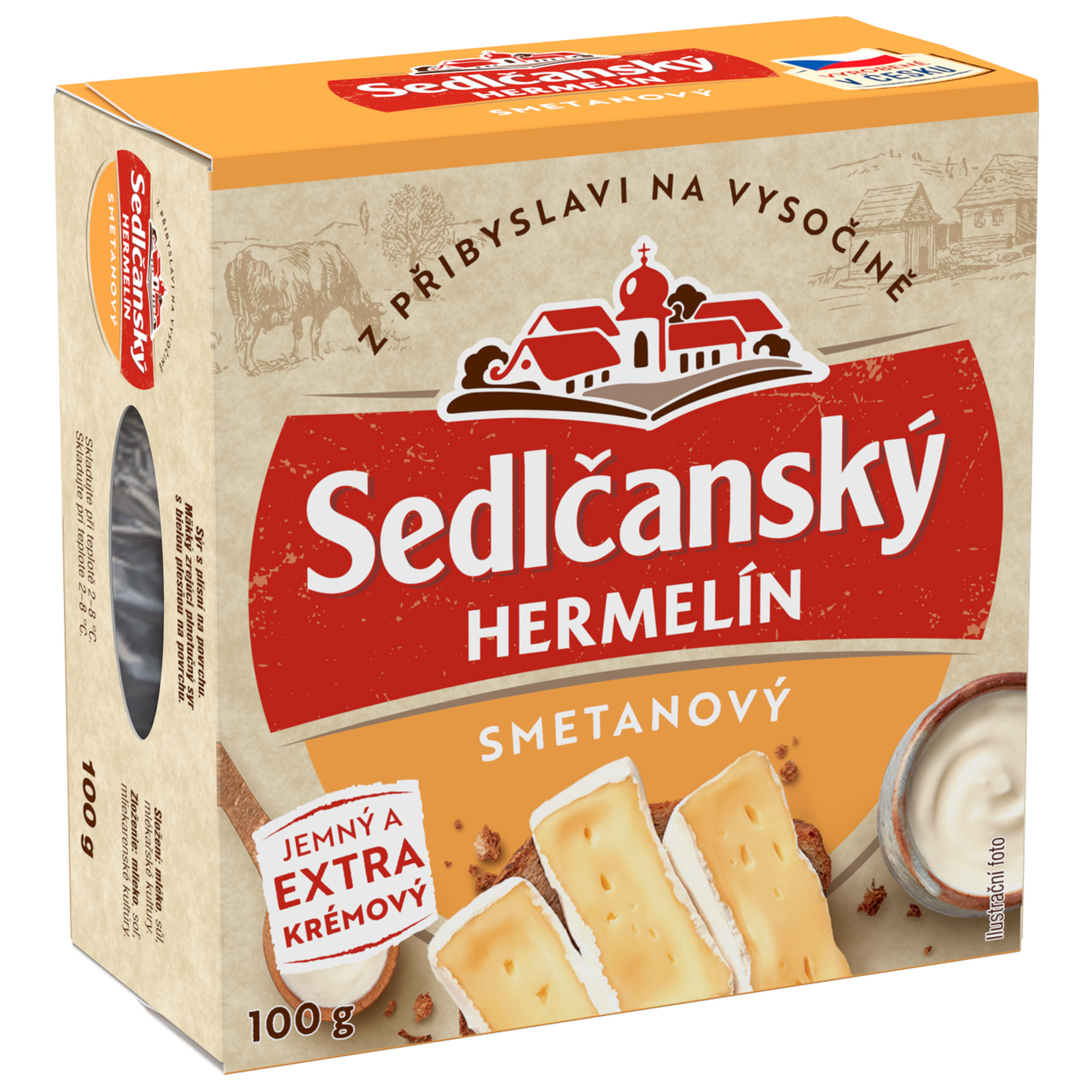 Sedlčanský Hermelín smetanový chlaz. 20 x 100 g
