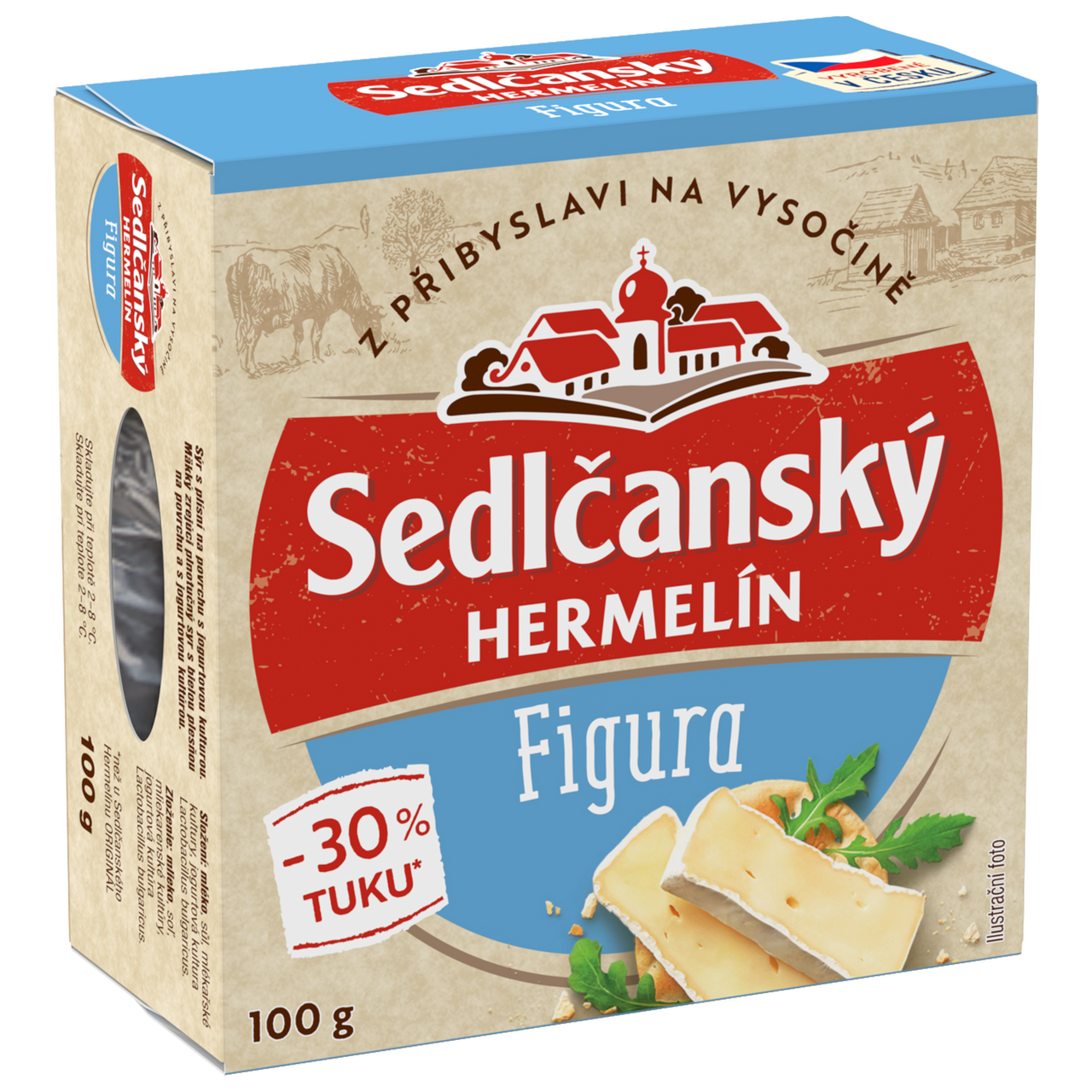 Sedlčanský Hermelín figura chlaz. 20 x 100 g