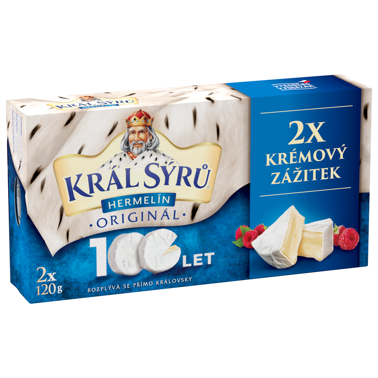 KRÁL SÝRŮ Hermelín Original chlaz. 10 x (2 x 120 g)