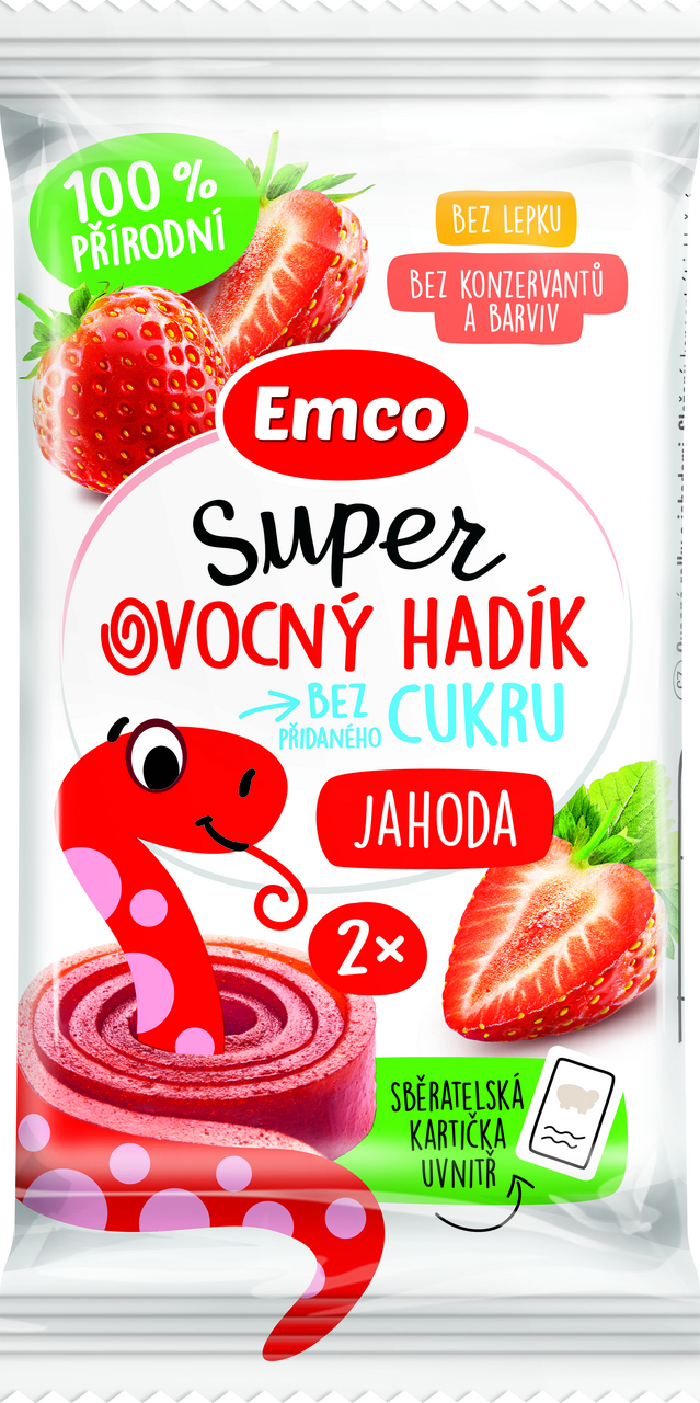 SUPER OVOCNÝ HADÍK 20G JAHODA