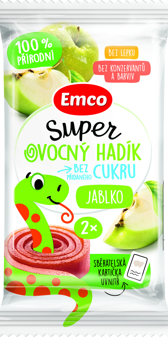 SUPER OVOCNÝ HADÍK 20G JABLKO