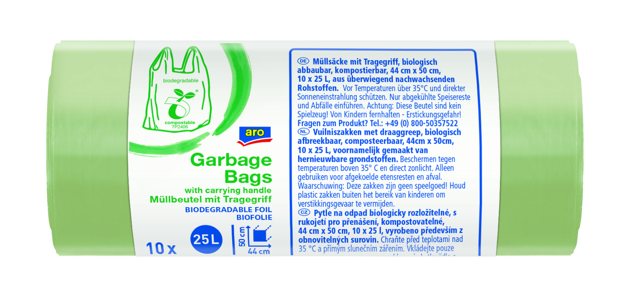 aro Pytle na odpad zelené BIO 25 l 2 x 10 ks