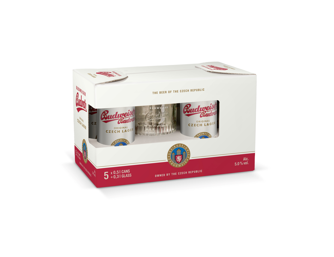 Budweiser Budvar Original Pivo Vánoce 5 x 500 ml