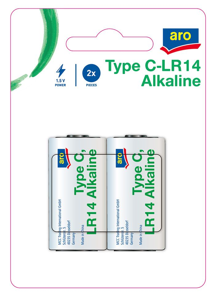 aro Baterie alkalické LR14 typ C 2 ks