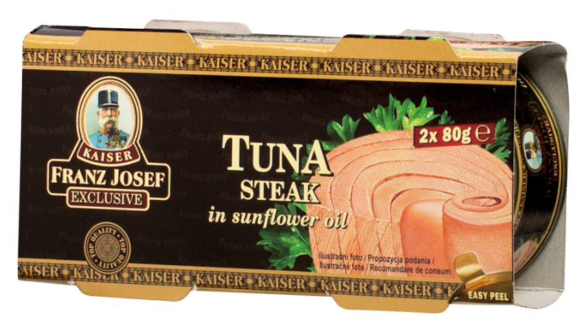 FRANZ JOSEF KAISER Tuňák celý v rostlinném oleji 2 x 80 g