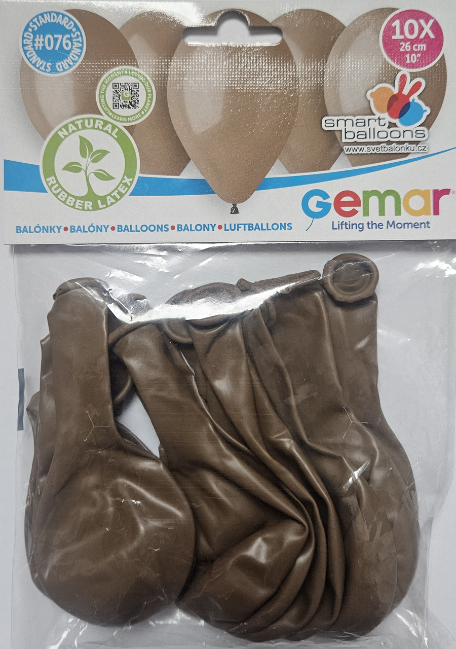 SMARTBALLOONS Balónek mocha 26 cm 10 ks